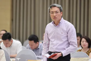 Thiếu tướng Nguyễn Quốc Toản, Chánh Văn phòng, Người phát ngôn Bộ Công an . Ảnh: VIẾT CHUNG