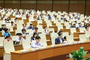 Các đại biểu dự phiên thảo luận ngày 17-6. Ảnh: VIẾT CHUNG