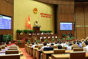 Quốc hội thông qua Nghị quyết của Quốc hội về miễn thuế sử dụng đất nông nghiệp. Ảnh: QUANG PHÚC