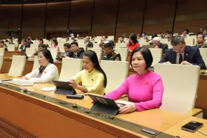 Các đại biểu dự họp, sáng 27-6