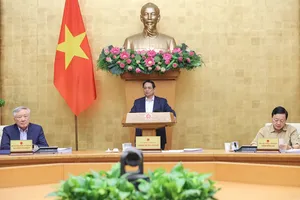 Thủ tướng Phạm Minh Chính phát biểu tại phiên họp Chính phủ thường kỳ và hội nghị trực tuyến Chính phủ với địa phương, chiều 3-7. Ảnh: VIẾT CHUNG