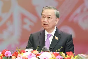 Tổng Bí thư Tô Lâm phát biểu chỉ đạo tại lễ kỷ niệm. Ảnh: VIẾT CHUNG