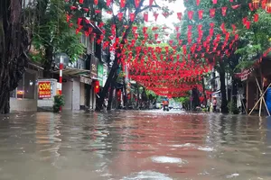 Ngập lụt ở Hà Nội hôm 30-9