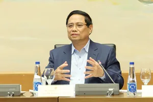 Thủ tướng Phạm Minh Chính phát biểu tại phiên thảo luận tổ, chiều 4-11. Ảnh: QUANG PHÚC