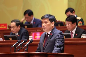 Đồng chí Nguyễn Thanh Bình, Phó Trưởng Ban Tổ chức Trung ương trình bày tham luận. Ảnh: VIẾT CHUNG