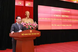 Quyền Bộ trưởng Bộ GD-ĐT Hoàng Minh Sơn phát biểu tại hội nghị giao ban công tác tháng 2 năm 2026 của Bộ GD-ĐT