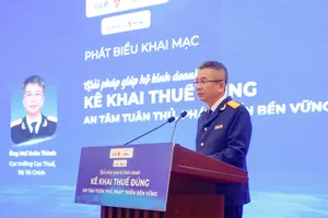 Ông Mai Xuân Thành, Cục trưởng Cục Thuế (Bộ Tài chính) phát biểu tại hội thảo