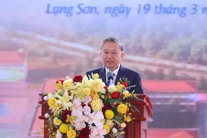 Tổng Bí thư Tô Lâm phát biểu tại lễ khởi công. Ảnh: VIẾT CHUNG