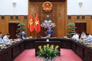 Thủ tướng Phạm Minh Chính chủ trì cuộc họp của Thường trực Chính phủ về công tác chuẩn bị triển khai dự án xây dựng kho dự trữ quốc gia dầu thô tại Nghi Sơn (Thanh Hóa). Ảnh: VGP