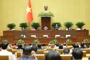 Phiên họp Quốc hội chiều 23-4. Ảnh: QUANG PHÚC