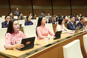 Các đại biểu dự phiên họp sáng 24-4. Ảnh: QUANG PHÚC