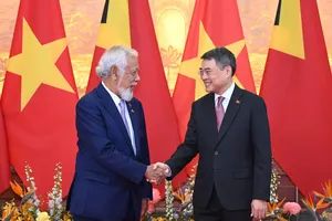 Thủ tướng Lê Minh Hưng và Thủ tướng Timor-Leste Kay Rala Xanana Gusmão. Ảnh: ĐỖ TRUNG