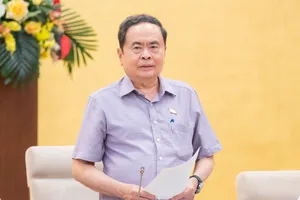 Bí thư Đảng ủy Quốc hội, Chủ tịch Quốc hội Trần Thanh Mẫn chủ trì hội nghị, chiều 2-8. Ảnh: Quochoi.vn