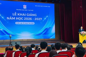 Lễ khai giảng năm học 2026-2027 sáng 5-9 của Trường Đại học Y Hà Nội. Ảnh: NGỌC DUNG