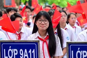 Học sinh Trường THCS Trần Duy Hưng, Hà Nội. Ảnh: ĐỖ TRUNG 