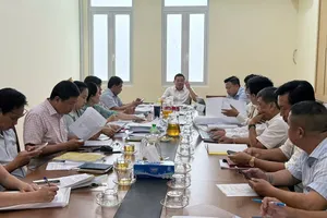 Tại buổi làm việc ngày 25-6, Tổ Công tác 5013 đã tháo gỡ vướng mắc, cấp sổ hồng cho 5 dự án nhà ở thương mại. Ảnh: Thanh Hiền