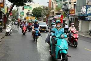 Thời tiết khu vực trung tâm TPHCM sáng ngày 26-2. Ảnh: TH