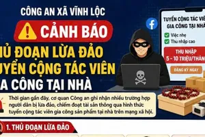 Chiêu trò lừa đảo tuyển cộng tác viên gia công tại nhà
