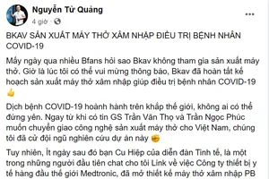Bkav tham gia sản xuất máy thở điều trị bệnh nhân mắc Covid-19