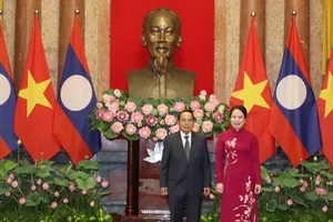 Lễ đón Phó Chủ tịch nước Lào Bounthong Chitmany thăm chính thức Việt Nam