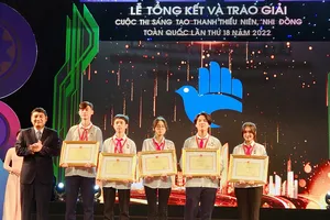 106 đề tài đoạt Giải Sáng tạo thanh thiếu niên, nhi đồng toàn quốc lần thứ 18