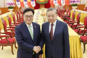 Tổng Bí thư Tô Lâm tiếp Chủ tịch Quốc hội Hàn Quốc Woo Won Shik