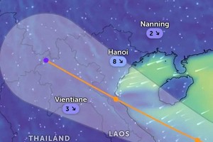  美国模型预测台风“博罗依”登陆越南。于9月26日清晨更新