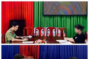 市公安厅网络安全和高科技犯罪防打科对两名散布虚假信息者审讯。