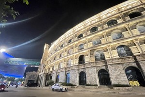 富国日落小镇的一角。