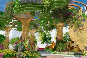  2026丙午年春节阮惠花街开放入口效果图。