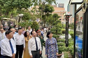 胡志明市庆祝党“十四大”圆满成功的“摄影之路”落成 
