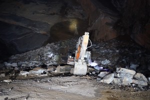 山石坍塌事故现场区域。图：清化省公安厅提供。