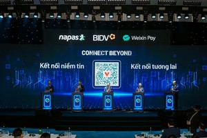 越南-中国跨境二维码支付服务扩展宣布仪式。图自NAPAS