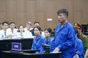 被告阮伯欢在庭审现场。图：林黄