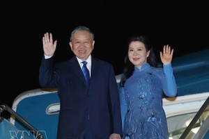 党中央总书记、国家主席苏林携夫人启程对丹麦、欧盟和比利时进行访问。图片来源：越通社