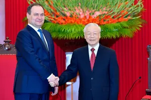 Tổng Bí thư Nguyễn Phú Trọng tiếp Thủ tướng Belarus Roman Golovchenko