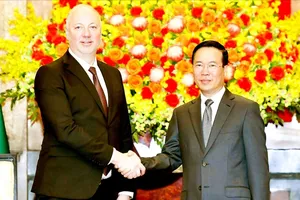 Chủ tịch nước Võ Văn Thưởng tiếp Chủ tịch Quốc hội Bulgaria Rossen Dimitrov Jeliazkov. Ảnh: VIẾT CHUNG