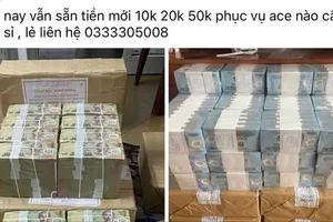 Một tài khoản mạng đăng tải thông tin đổi tiền mới 