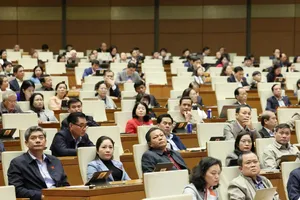 Đại biểu dự phiên họp tại Hội trường Diên Hồng, chiều 13-2. Ảnh: QUANG PHÚC