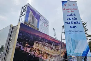Một dự án nhà ở xã hội tại Hà Nội mới khởi công xây dựng nhưng môi giới đã mời chào suất mua nhà