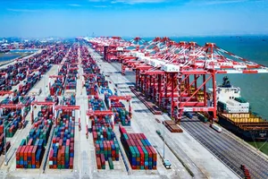 Cảng vận chuyển hàng hóa tại tỉnh Quảng Đông, Trung Quốc. Ảnh: CHINA DAILY 