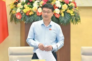 Phó Chủ tịch Quốc hội Vũ Hồng Thanh phát biểu tại phiên họp toàn thể Ủy ban Kinh tế và Tài chính