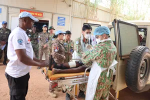 Bệnh viện dã chiến 2.6 diễn tập cấp cứu thương vong hàng loạt tại Nam Sudan