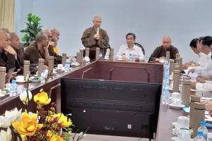 Thượng tọa Thích Đức Thiện, Phó Chủ tịch kiêm Tổng Thư ký Hội đồng Trị sự Giáo hội Phật giáo Việt Nam nêu những vướng mắc cần phối hợp thực hiện để Đại lễ Vesak Liên hợp quốc tổ chức thành công