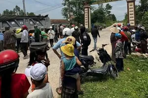 Khu vực hiện trường vụ tai nạn 