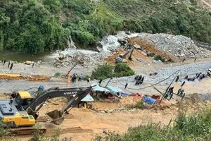Sự cố sạt lở công trường thi công thủy điện tại Lai Châu