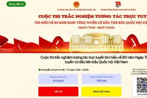 Cuộc thi tìm hiểu 80 năm ngày tổng tuyển cử đầu tiên bầu Quốc hội Việt Nam theo hình thức trắc nghiệm tương tác trực tuyến.
