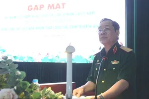 Trung tướng Nguyễn Hữu Chính, Chủ tịch Hội Nạn nhân chất độc da cam/dioxin Việt Nam phát biểu tại buổi lễ