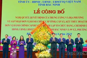 Lễ công bố các nghị quyết, quyết định của Trung ương và địa phương về sáp nhập đơn vị hành chính tỉnh Bắc Ninh 