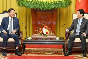 Chủ tịch nước Lương Cường tiếp ông Park Chang Dal, Đặc phái viên của Tổng thống Hàn Quốc. Ảnh: VIẾT CHUNG